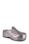 Zigi Kristen Platform Clog In Pewter Leather