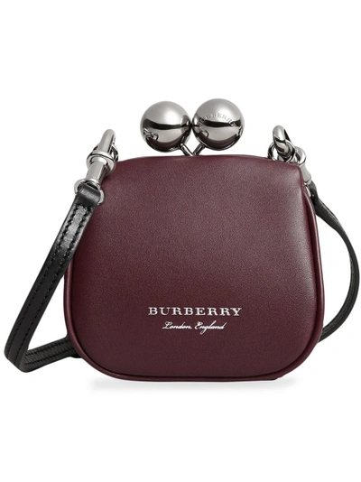Burberry Mini Two-tone Leather Metal Frame Clutch Bag - Pink | ModeSens