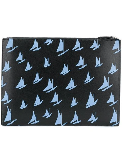 Marni Printed Pouch In Black