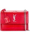 Saint Laurent Medium 'sunset Monogram' Satchel - Red