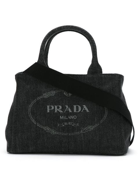 grey prada bag