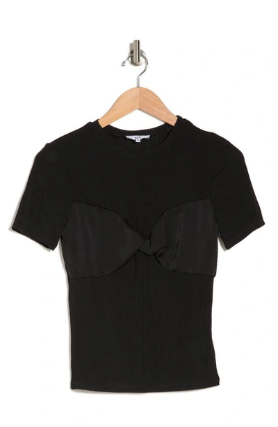 Nsr Slinky Sateen T-shirt In Black