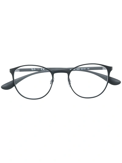 Ray Ban Round Shaped Glasses In Black