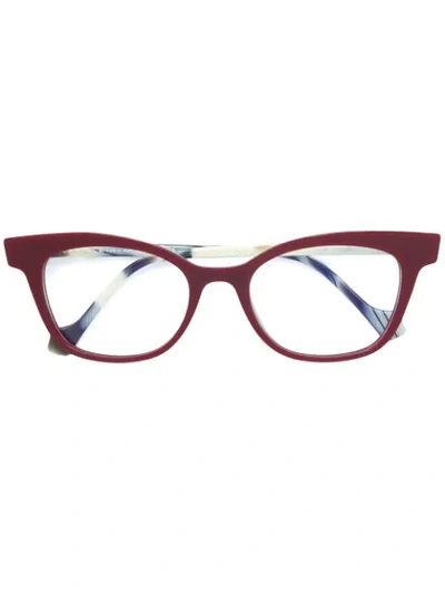 Face À Face Cat-eye Shaped Glasses In Red