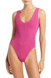 Bound By Bond-eye Mara One-piece Swimsuit In Fuchsia Shimmer