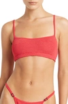 Bound By Bond-eye Strap Saint Bikini Top In Guava Eco