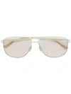 Gucci Square Frame Sunglasses In White