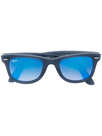 Ray Ban Wayfarer Tinted Sunglasses In Blue