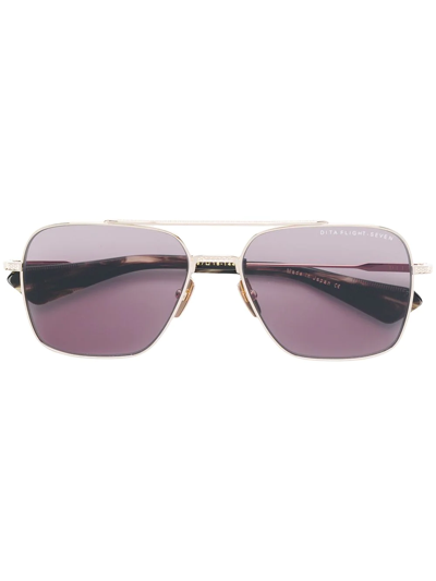 Dita Eyewear Flight Seven Navigator Sunglasses In Metallic