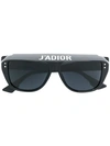 Dior Club 2 Square-frame Sunglasses In Black