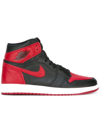Nike Wmns Air Jordan 1 Retro High Og Sneakers Black / University Red In Black/fire Red/white