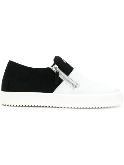 Giuseppe Zanotti - Leather And Suede Low-top 'bicolour' Sneaker Eve Double In White