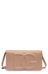 Dolce & Gabbana Dg Logo Micro Leather Crossbody Bag In Blush