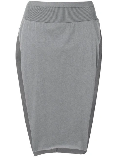 Rick Owens Side Slits Skirt In Grey