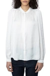 Zadig & Voltaire Tchin Satin Blouse In White