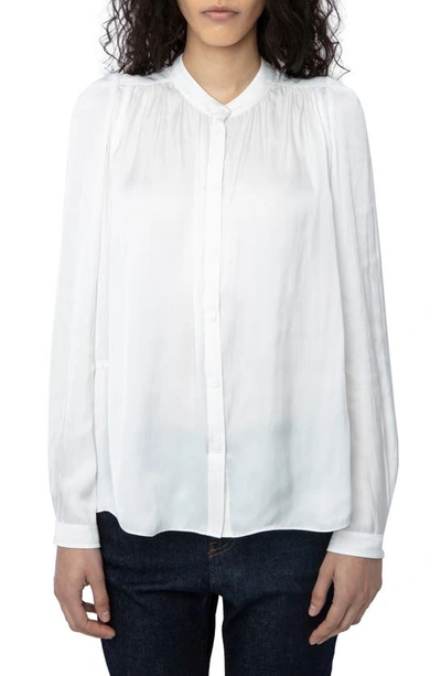 Zadig & Voltaire Tchin Satin Blouse In Judo