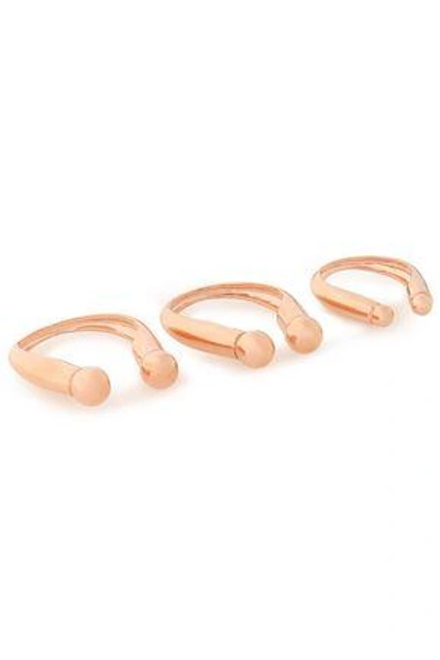 Arme De L'amour Woman Set Of Three Rose Gold-tone Rings Rose Gold