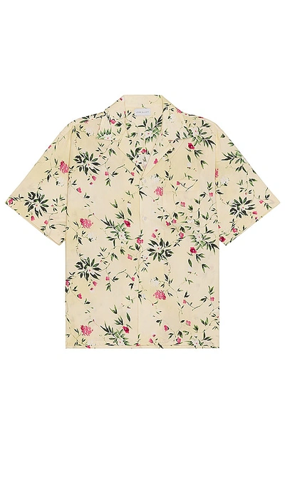 John Elliott Floral Short Sleeve Camp Shirt In Mizuki