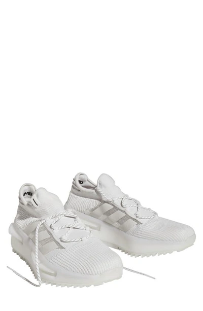 Adidas Originals Nmd R1 Primeblue Sneaker In White/ Grey/ Black