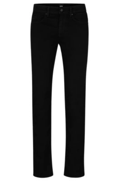 Hugo Boss Slim-fit Jeans In Black Super-soft Italian Denim