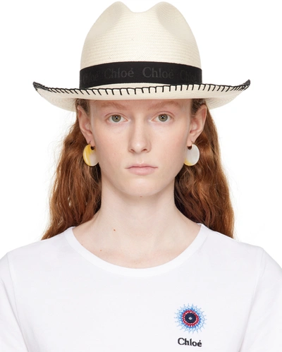 Chloé Off-white Woody Panama Beach Hat