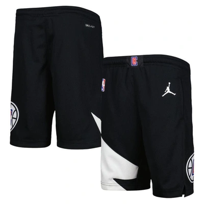 Jordan Brand Kids' Youth  Black La Clippers Statement Edition Swingman Performance Shorts