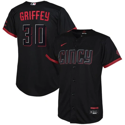 Nike Kids' Toddler  Ken Griffey Jr. Black Cincinnati Reds 2023 City Connect Replica Player Jersey