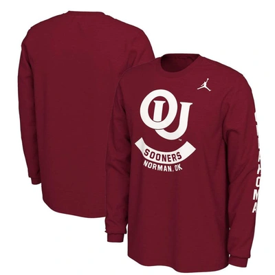 Jordan Brand Crimson Oklahoma Sooners Team Vault Logo T-shirt
