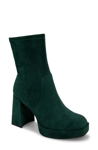 Kenneth Cole New York Block Heel Stretch Bootie In Hunter Green