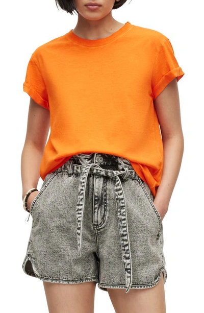 Allsaints Anna Cotton T-shirt In Pop Orange