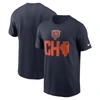 Nike Navy Chicago Bears Local Essential T-shirt In Blue