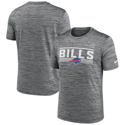 Nike Gray Buffalo Bills Yardline Velocity Performance T-shirt In Black