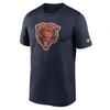 Nike Navy Chicago Bears Legend Logo Performance T-shirt In Blue