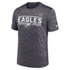 Nike Anthracite Philadelphia Eagles Yardline Velocity Performance T-shirt In Black