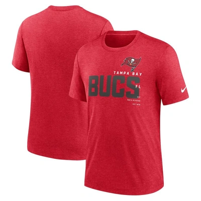 Nike Heather Red Tampa Bay Buccaneers Team Tri-blend T-shirt