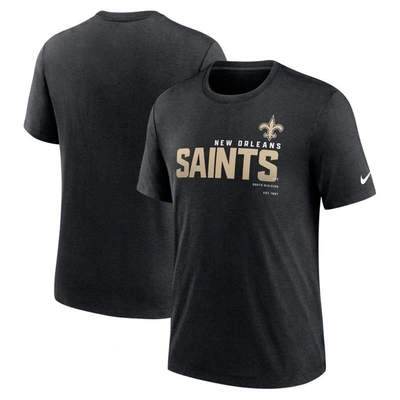 Nike Heather Black New Orleans Saints Team Tri-blend T-shirt