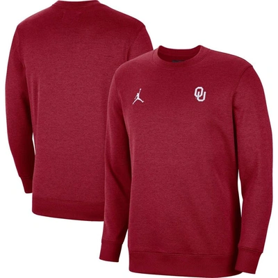 Jordan Brand Crimson Oklahoma Sooners Logo Pullover Sweatshirt