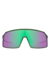 Oakley Sutro 137mm Prizm™ Wrap Shield Sunglasses In Silver