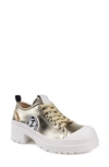 Zigi Federika Platform Sneaker In Gold Metallic