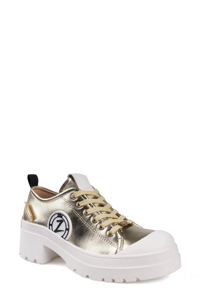 Zigi Federika Platform Sneaker In Gold Metallic