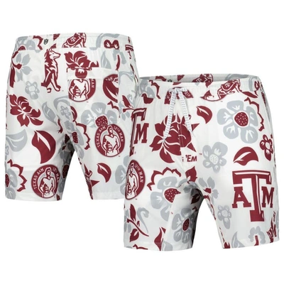 Wes & Willy White Texas A&m Aggies Vault Tech Swimming Trunks