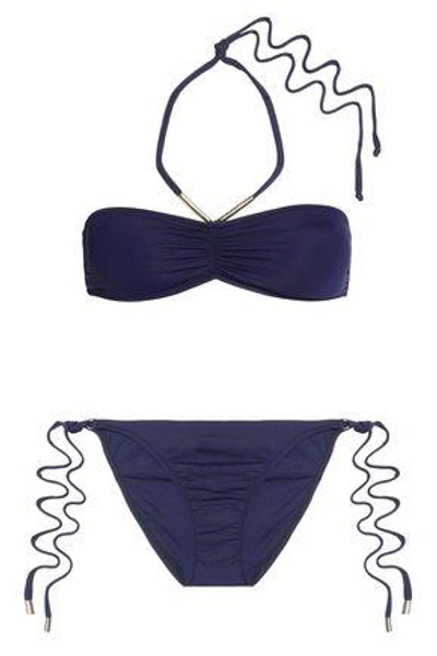 Melissa Odabash Woman Printed Halterneck Bikini Navy