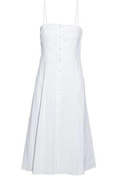 Theory Woman Linen-blend Dress White