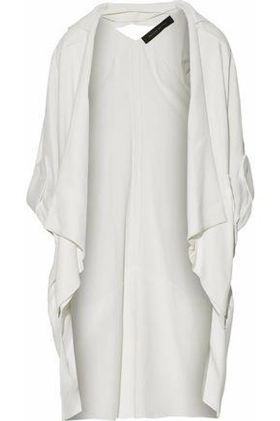 Roland Mouret Woman Paneled Cutout Cotton-blend Jacket White