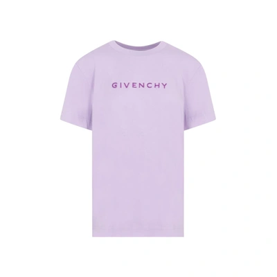 Givenchy Cotton Short Sleeve T-shirt Tshirt In Purple