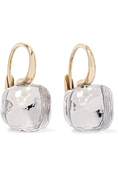 Pomellato Nudo Classic 18-karat Rose And White Gold Topaz Earrings In Rose Gold