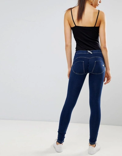 Freddy Wr. Up Mid Rise Shaping Effect Push In Skinny Jean - Blue