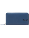 Fendi Blue & Yellow 'i See You' Zip Wallet