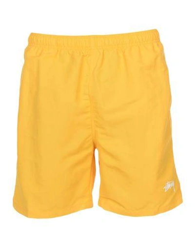 Stussy Swim Shorts In Yellow