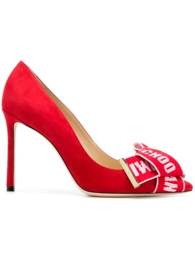 Jimmy Choo Women's Tegan 85 Suede High-heel Pointed Toe Pumps In Red